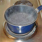 Boiling water